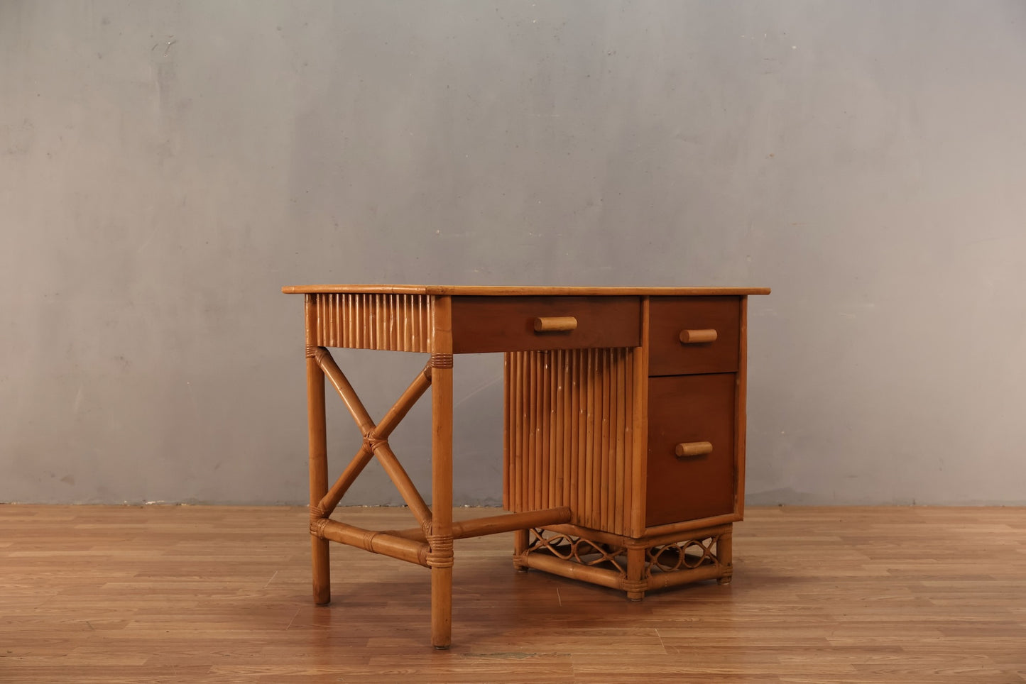 Tropical Bamboo 3-Drawer Desk