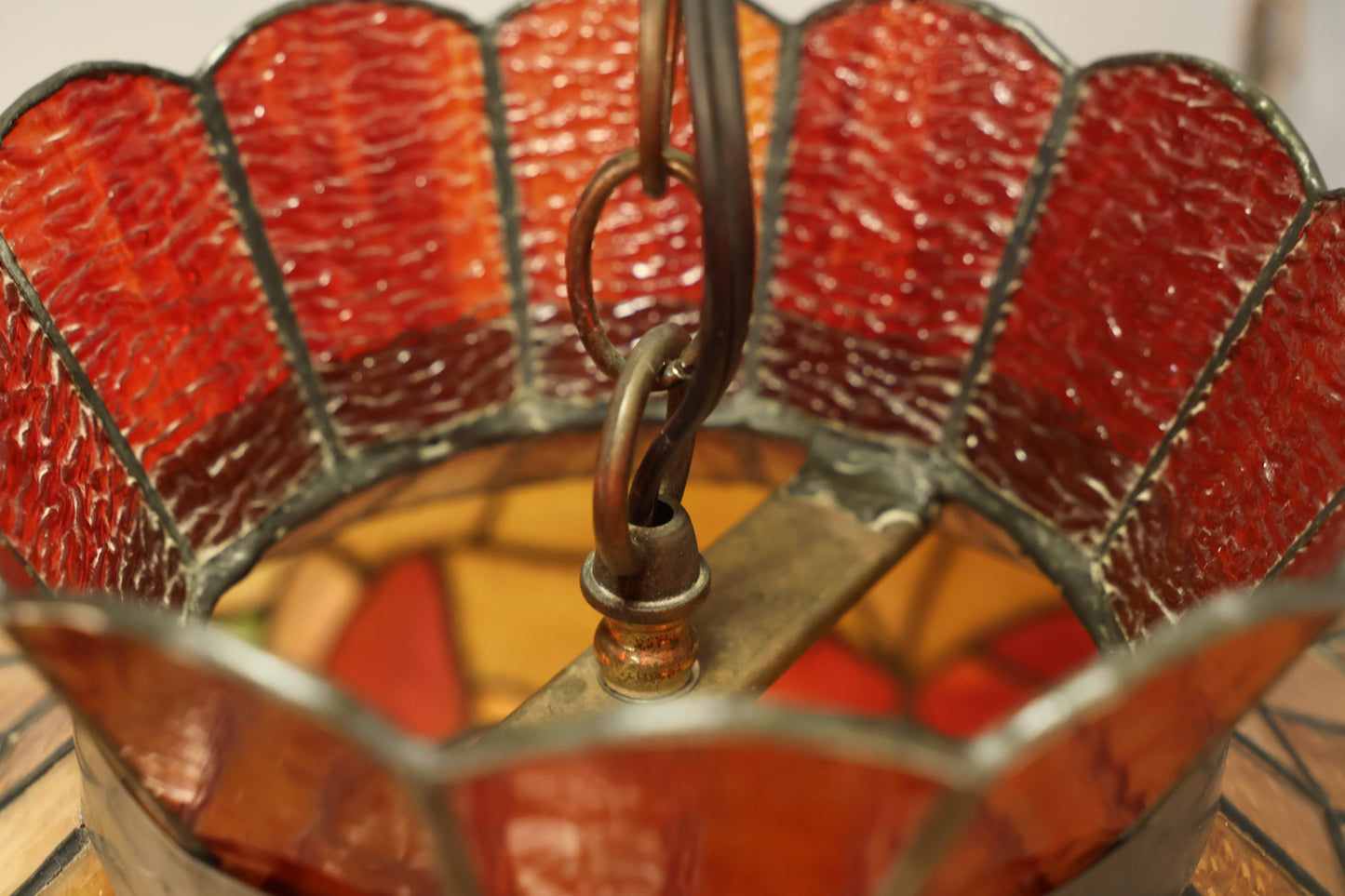Stained Glass Butterflies Swag Lamp