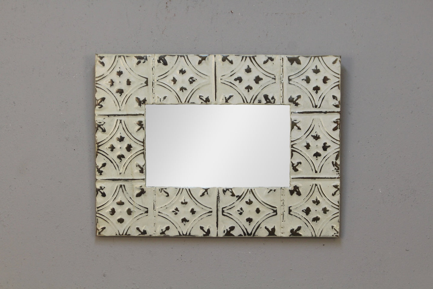 Hammered Tin Tile Mirror
