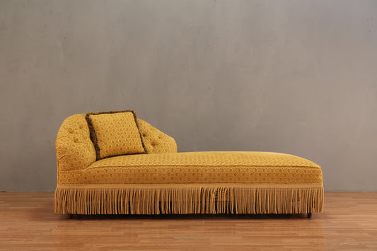 Gold Tassel Left Fainting Couch - ONLINE ONLY