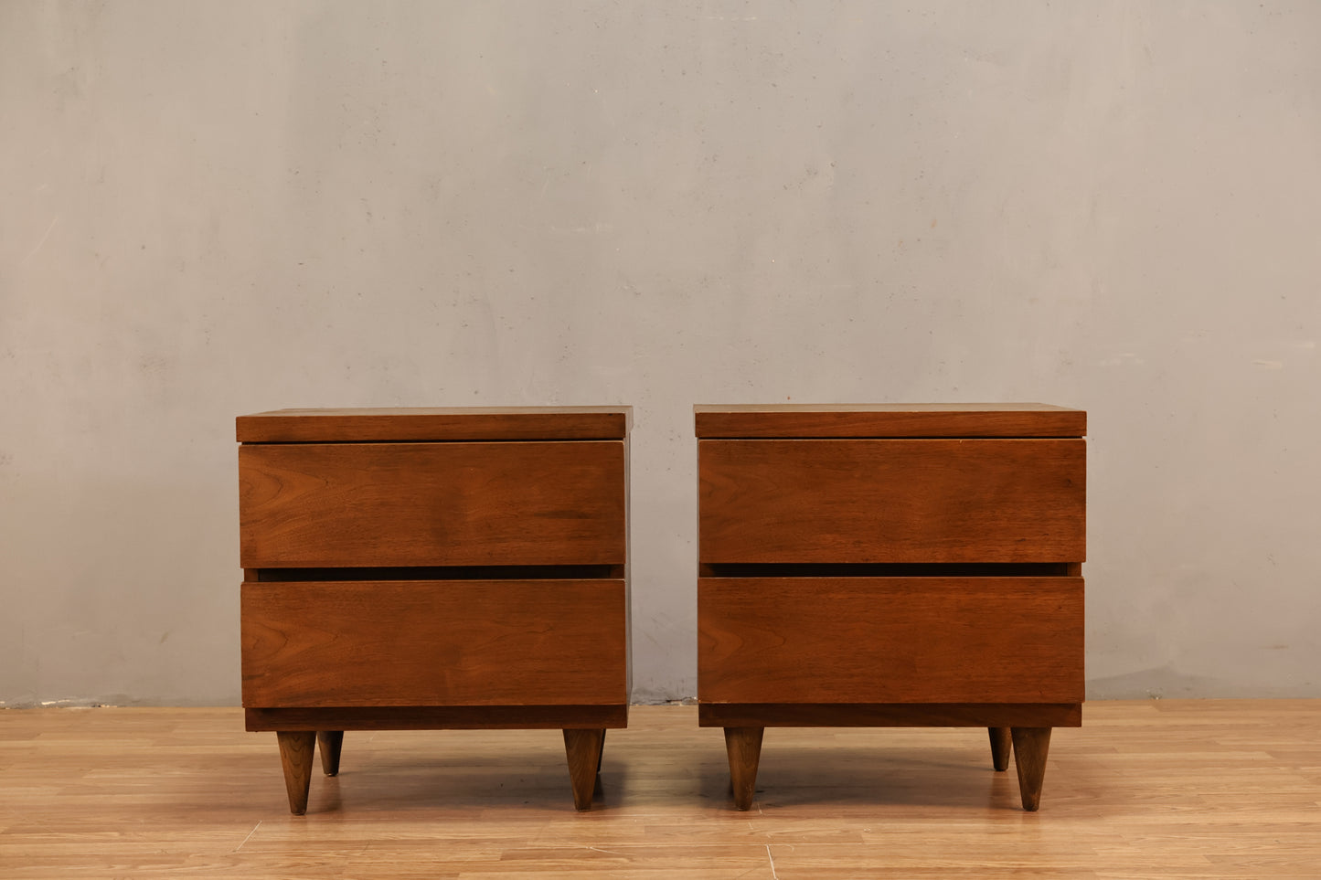 Bassett Walnut 2-Drawer Nightstand