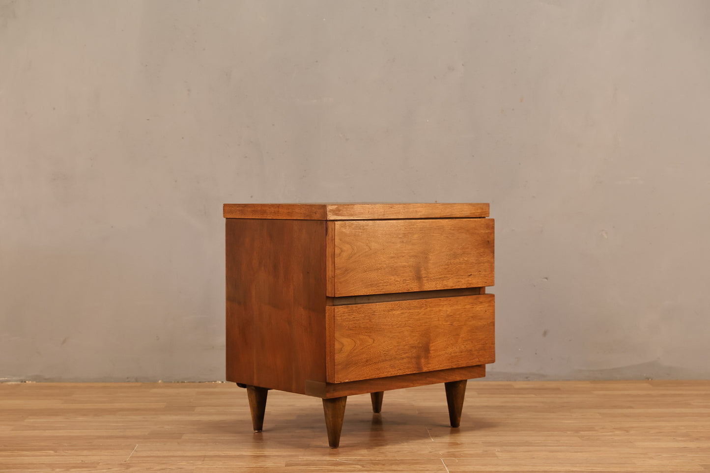 Bassett Walnut 2-Drawer Nightstand