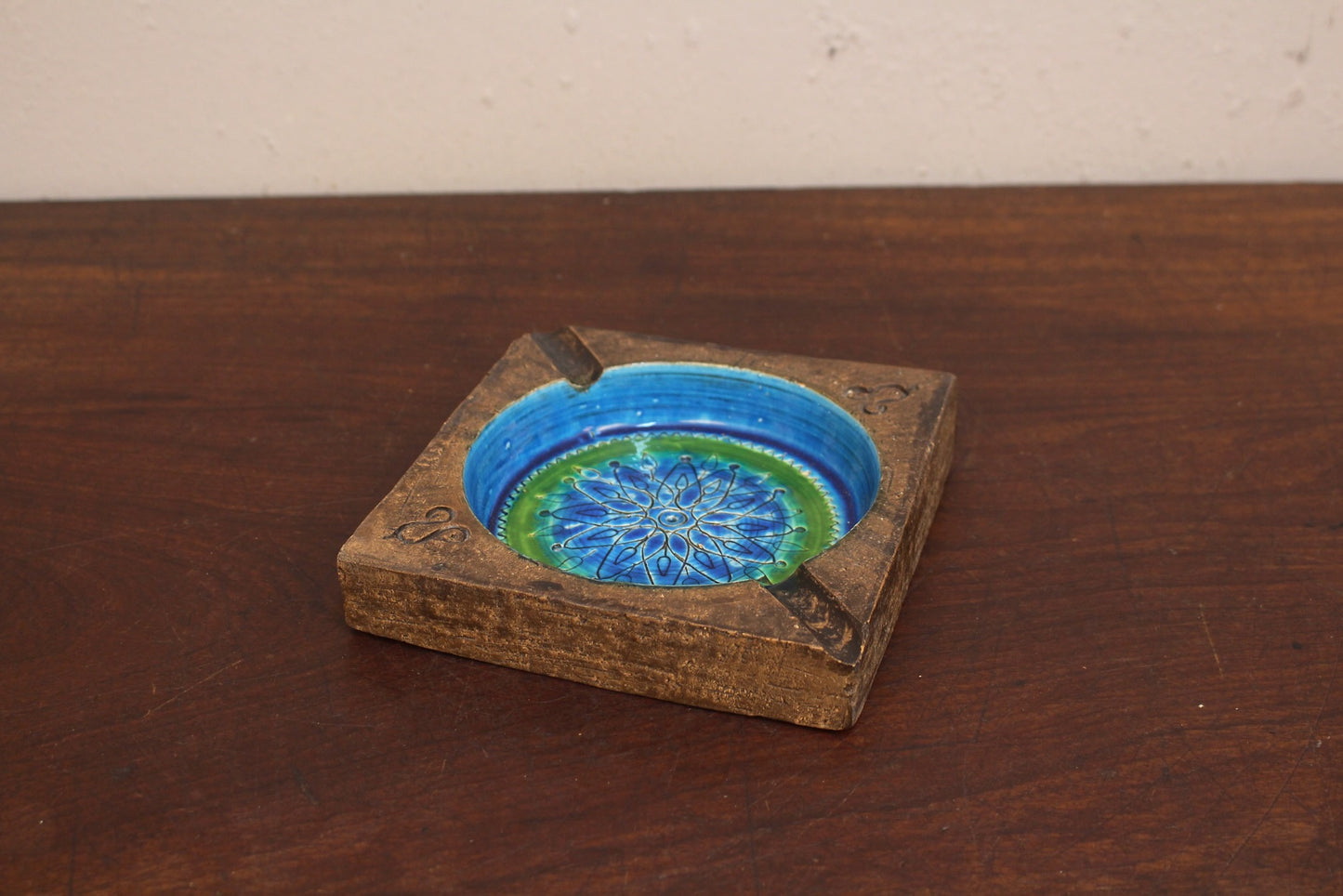 Bitossi Blue Ceramic Ashtray