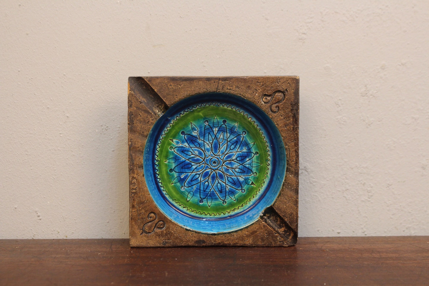 Bitossi Blue Ceramic Ashtray