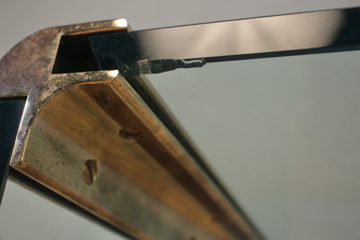 Pace Glass & Brass Waterfall Coffee Table - ONLINE ONLY