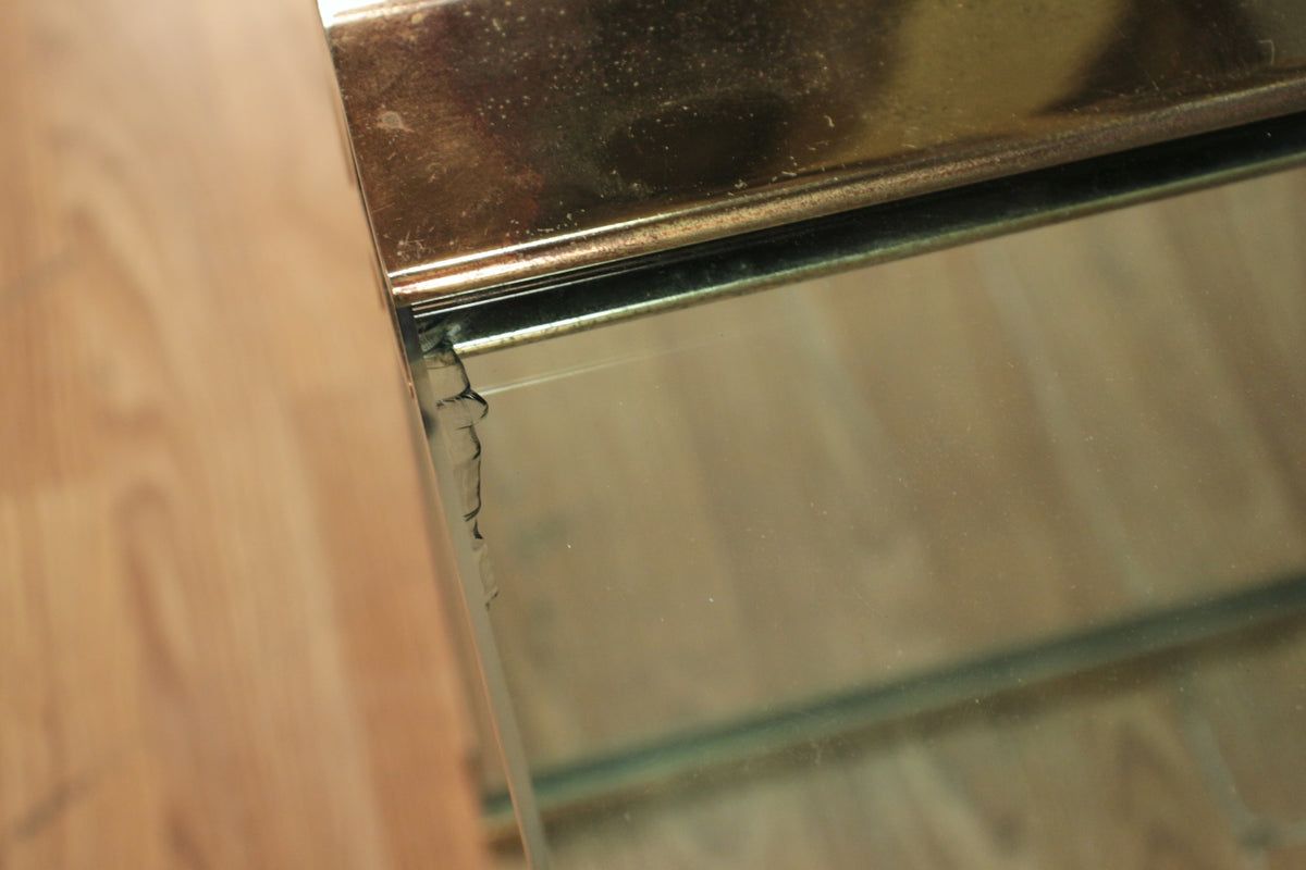 Pace Glass & Brass Waterfall Coffee Table - ONLINE ONLY