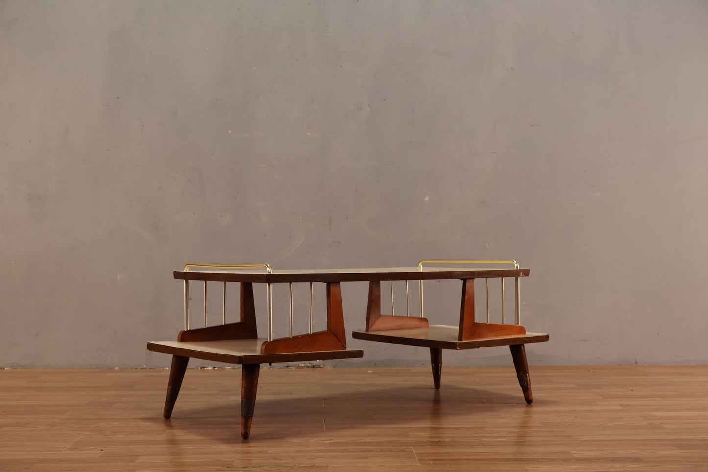 Atomic Laminate & Gold Coffee Table