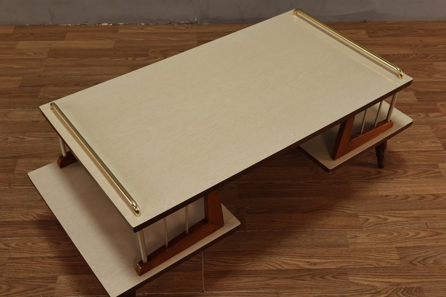 Atomic Laminate & Gold Coffee Table
