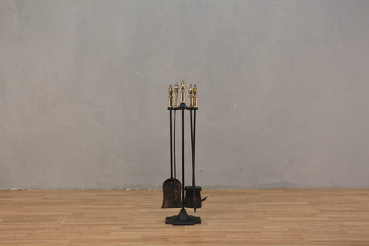 Brass & Iron Fireplace Tool Set