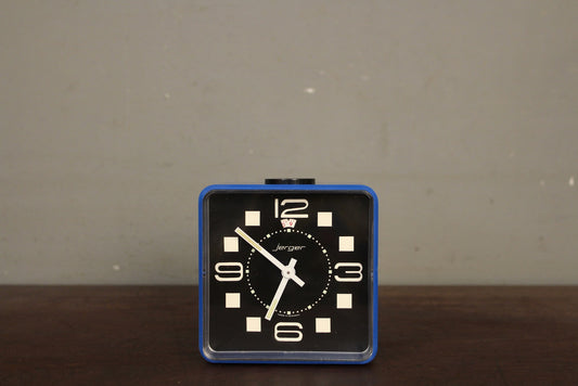 1970s Blue Jerger Alarm Clock