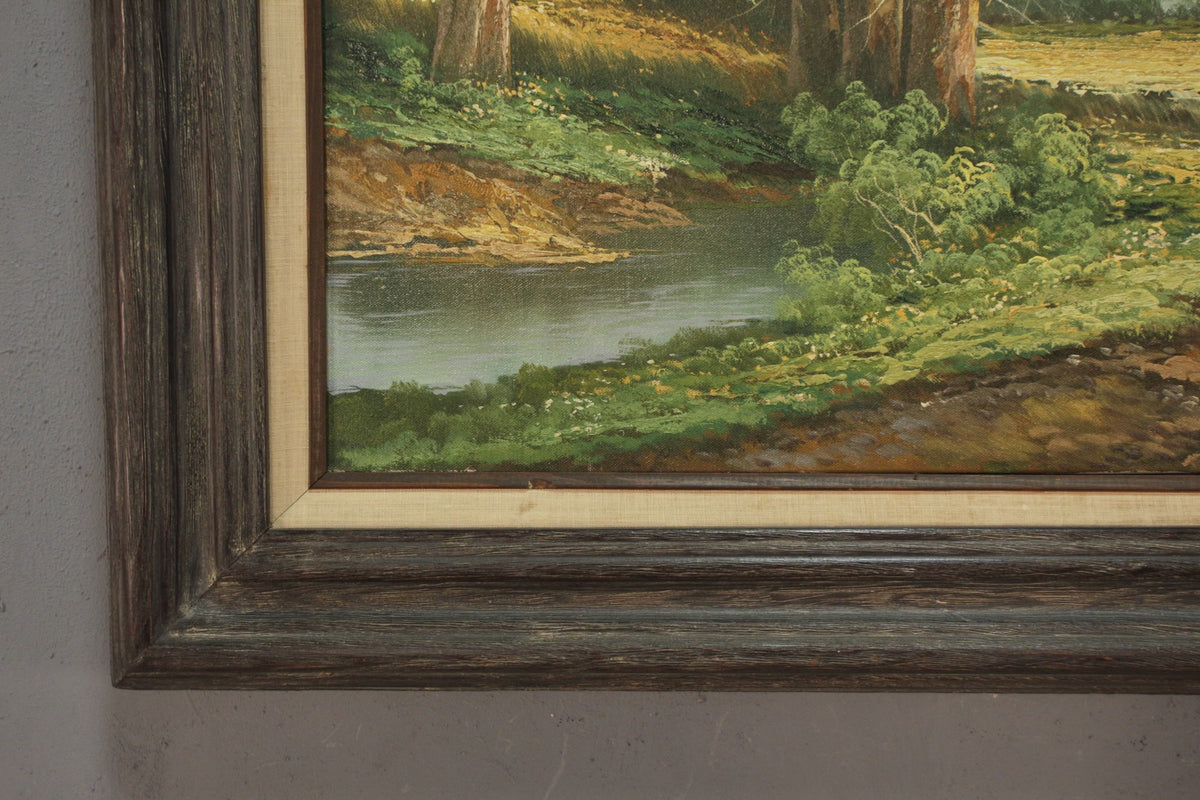 Large "Stormy Pond" Oil Painting