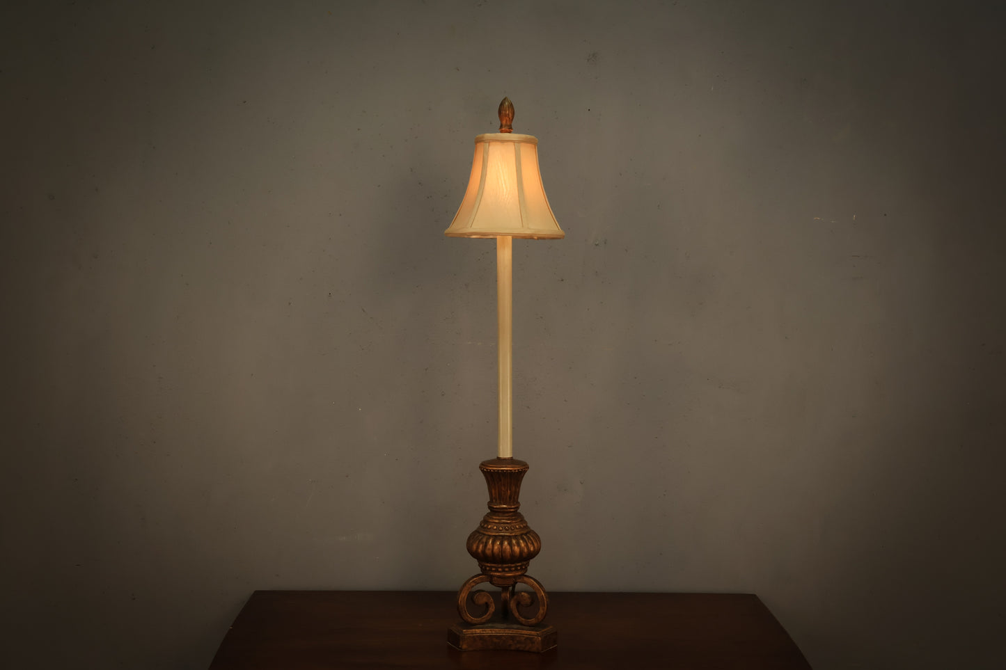 Slim Bronze Plaster Table Lamp
