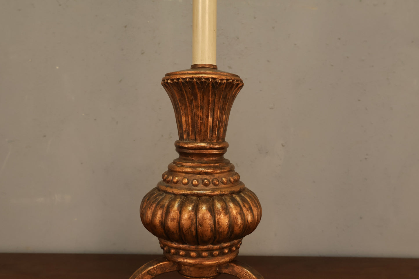 Slim Bronze Plaster Table Lamp