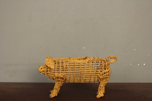 Petite Wicker Pig