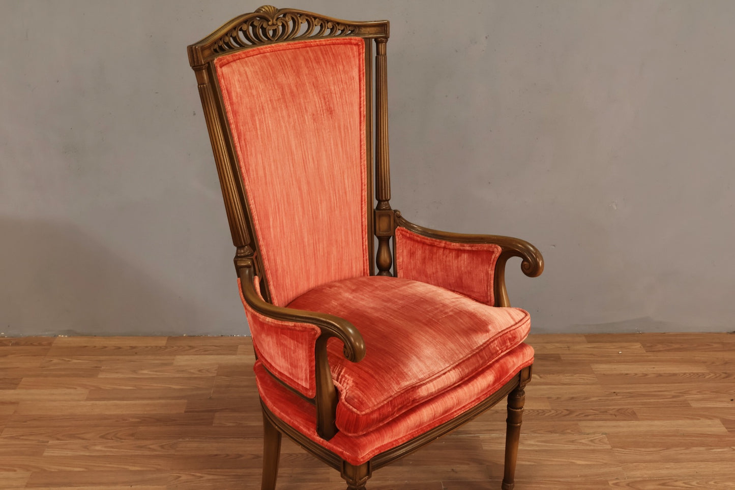 Provincial Rhubarb Velveteen Armchair