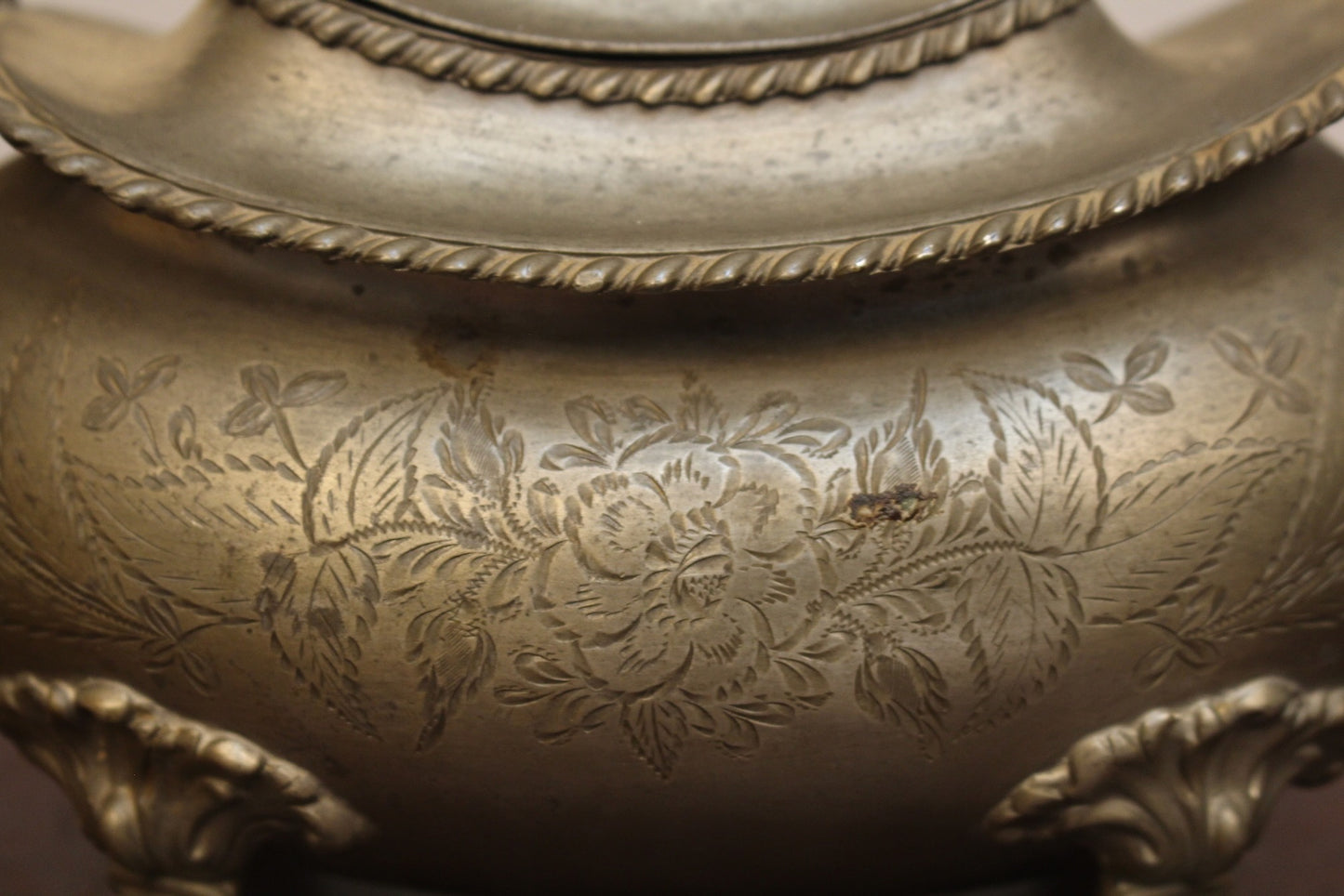 1800s Dixon Pewter Teapot