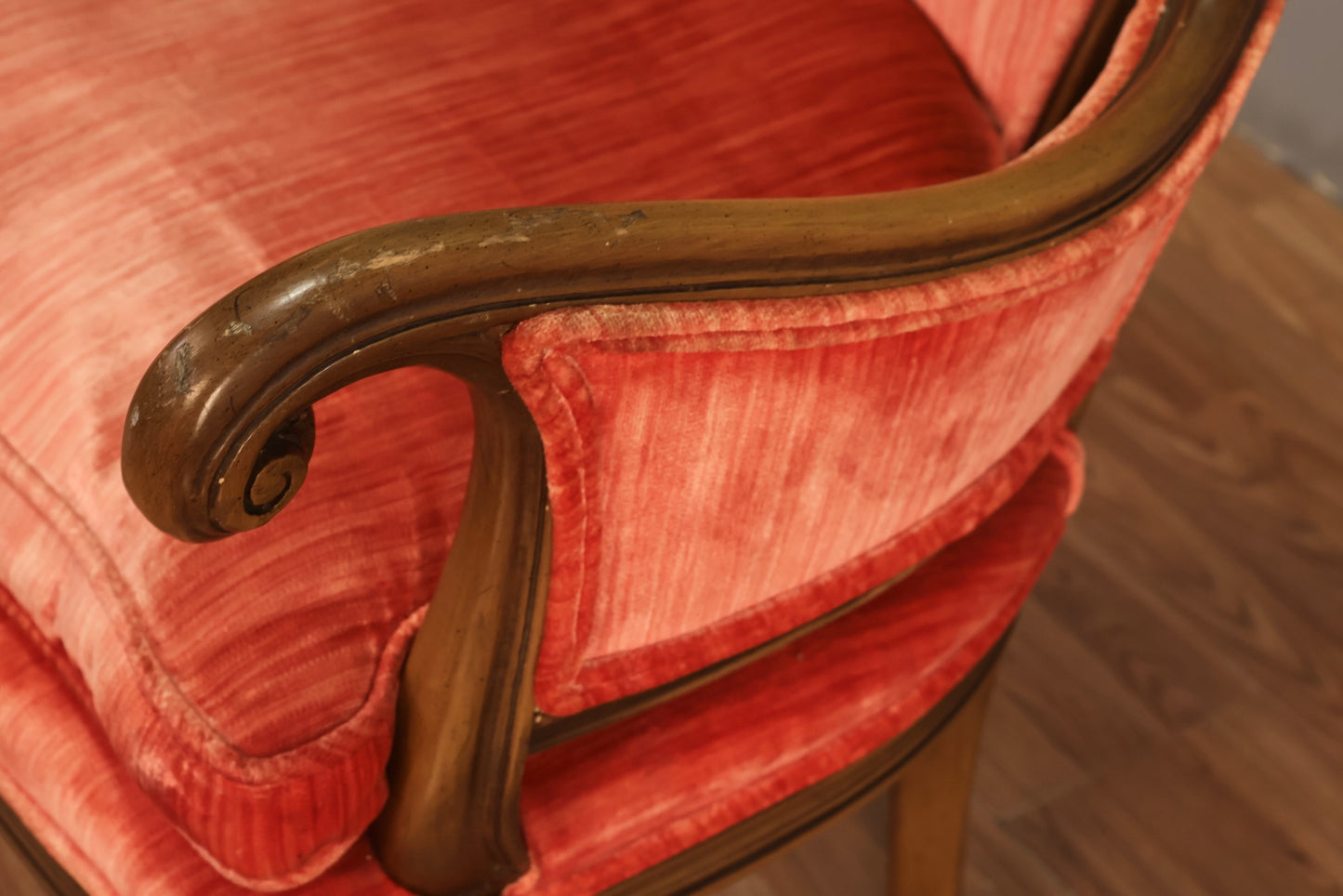 Provincial Rhubarb Velveteen Armchair