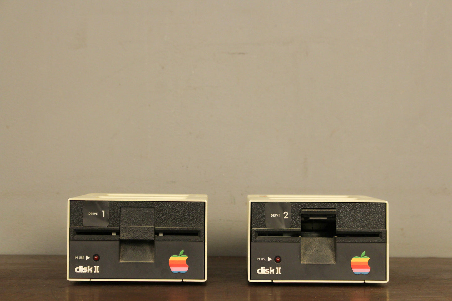 Pair of 1980s Apple II Floppy Disk Drives