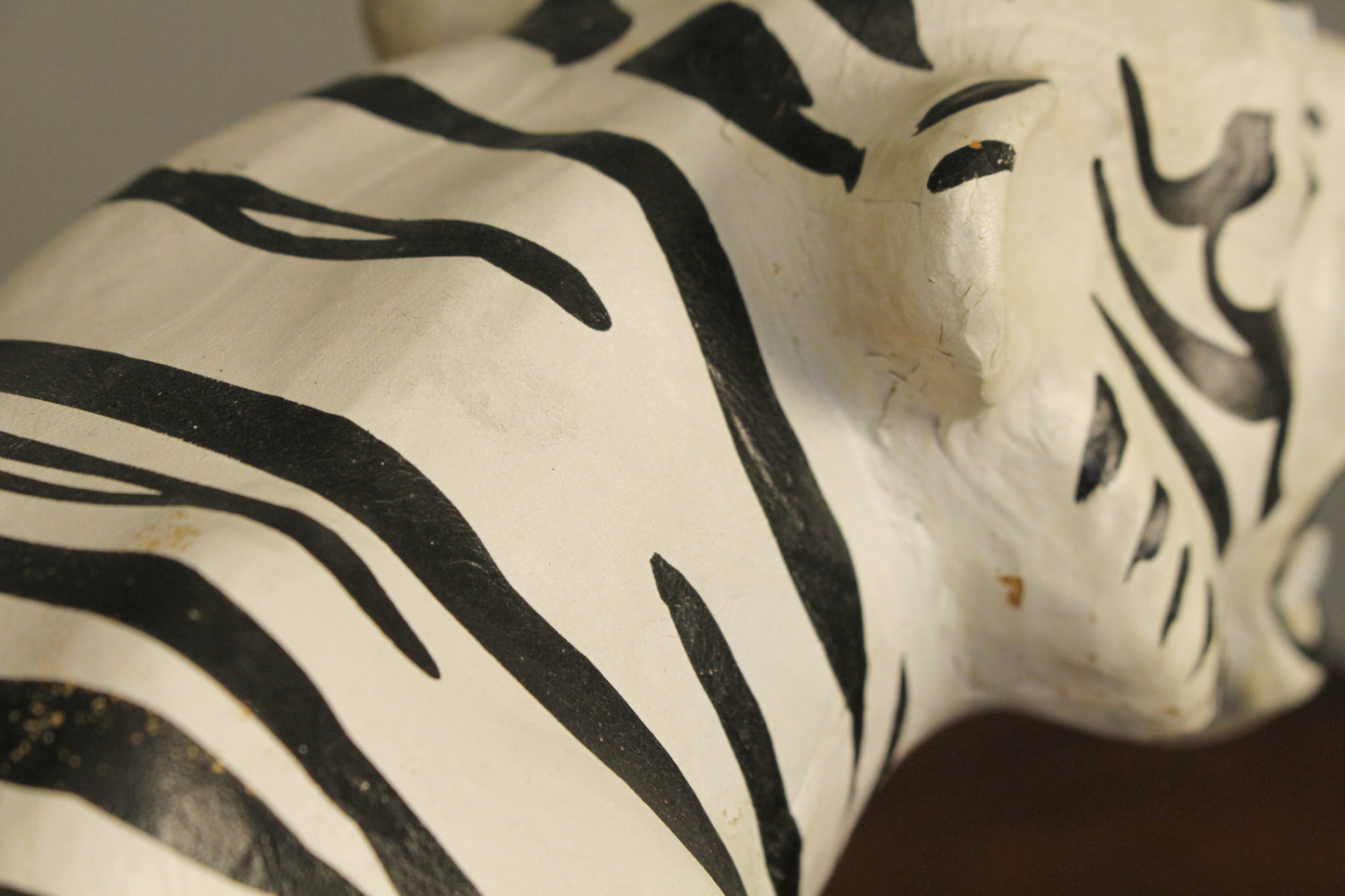 White Tiger Papier Mache Statue
