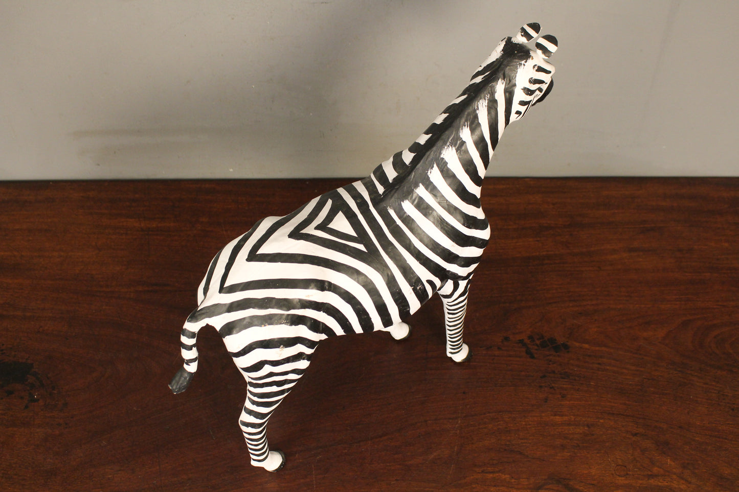 Zebra Papier Mache Statue