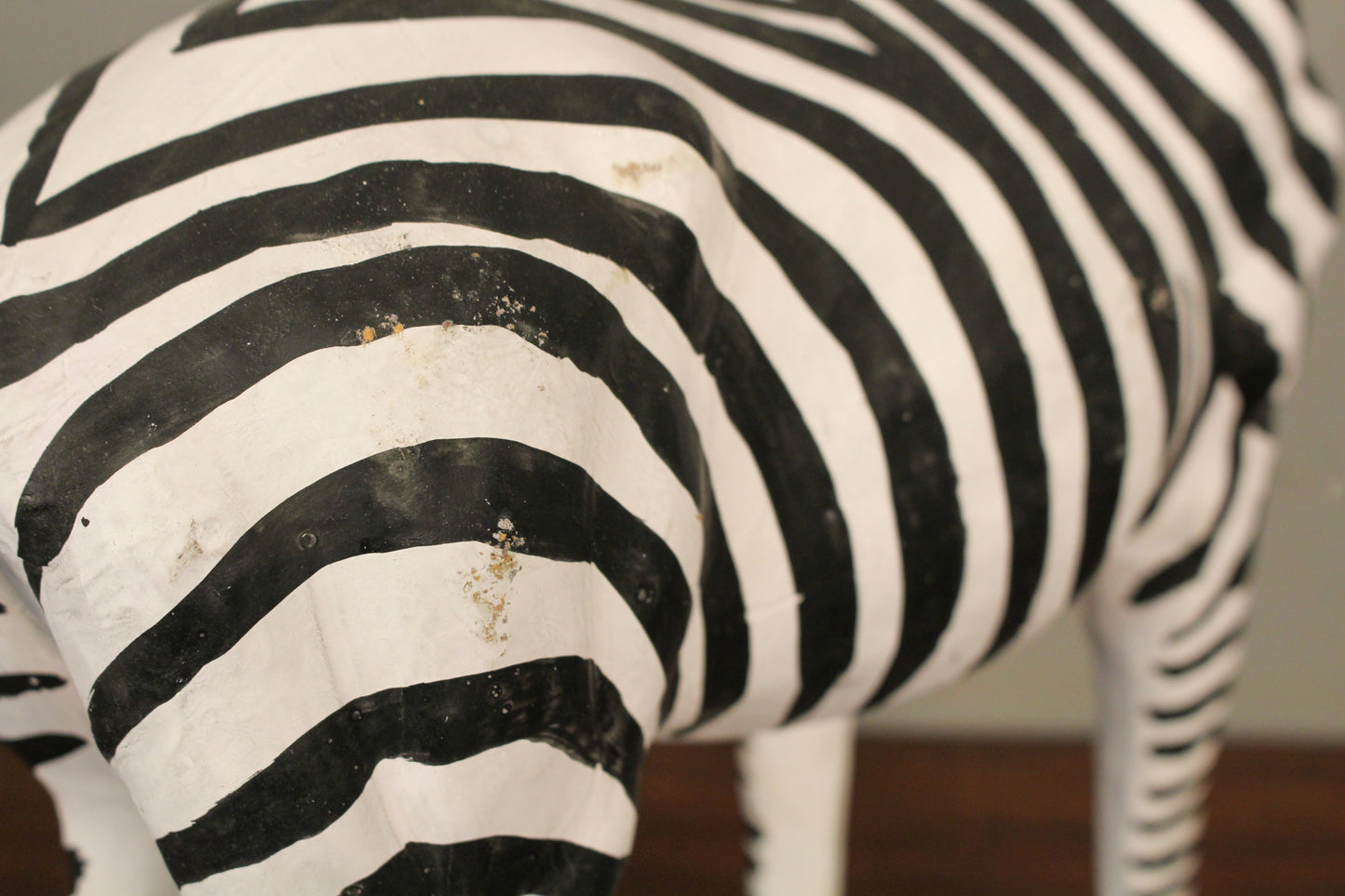 Zebra Papier Mache Statue