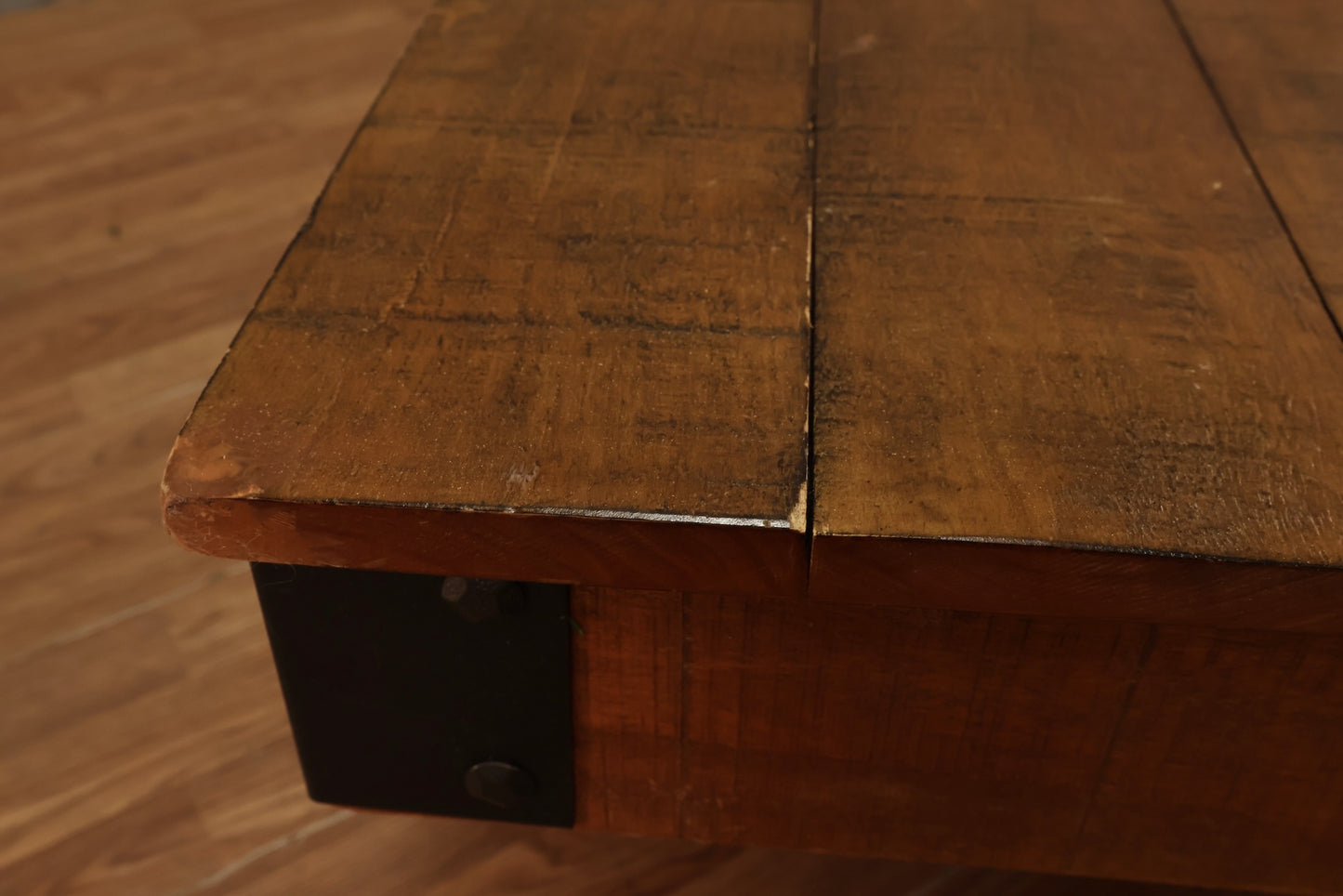 Large Industrial Rolling Coffee Table - ONLINE ONLY