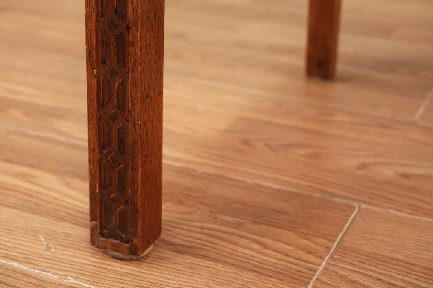 Chinoiserie-Style Walnut & Cane Side Chair - ONLINE ONLY