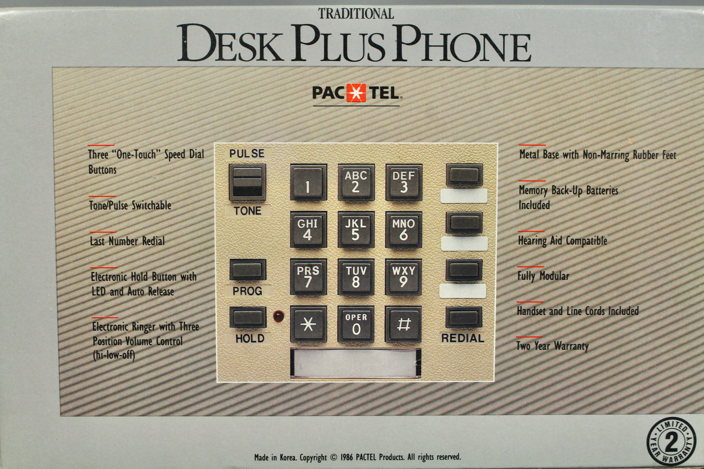 Pac Tel Desk Plus Phone