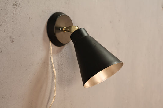 Black & Gold Cone Wall Sconce