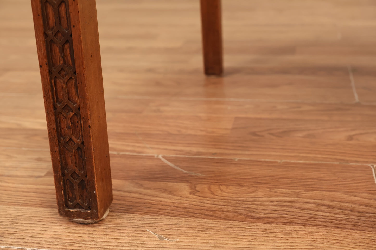 Chinoiserie-Style Walnut & Damask Armchair