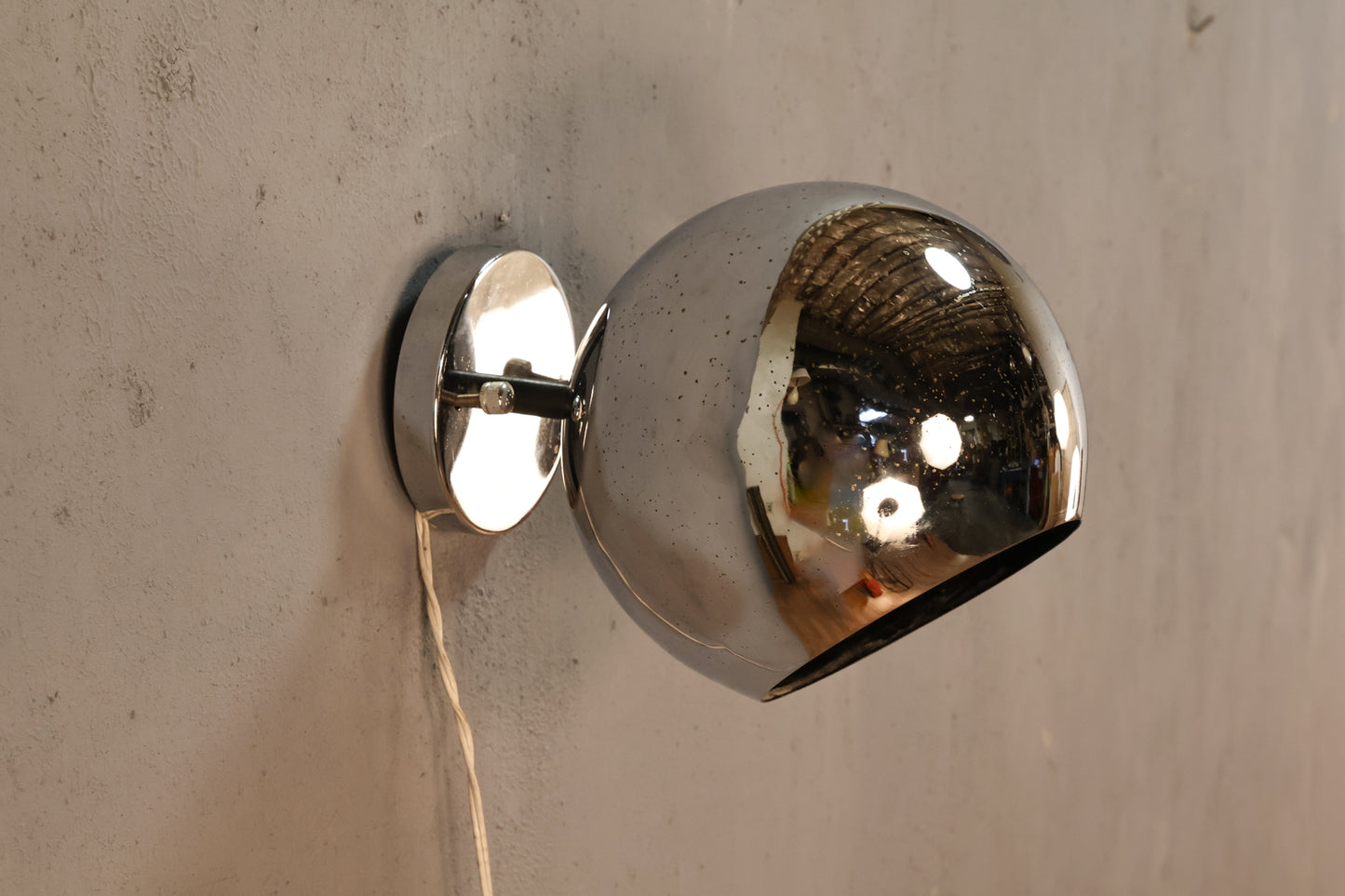 1970s Chrome Eyeball Wall Sconce