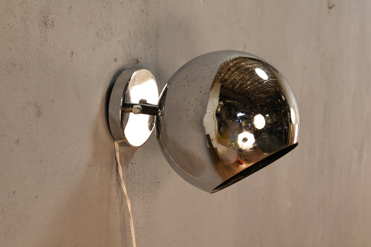 1970s Chrome Eyeball Wall Sconce