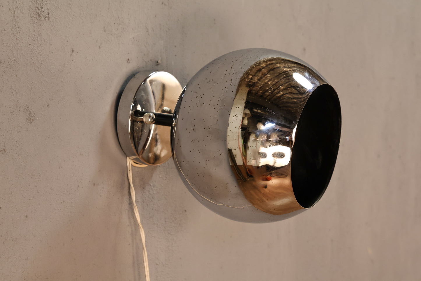 1970s Chrome Eyeball Wall Sconce