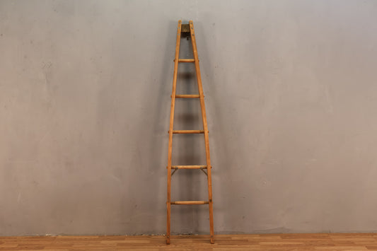 Rustic Wooden Angled Ladder - ONLINE ONLY