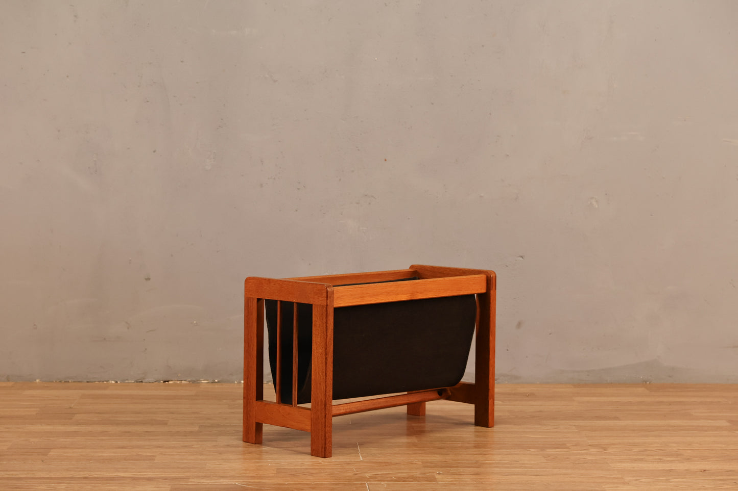 Teak Sling Magazine Rack