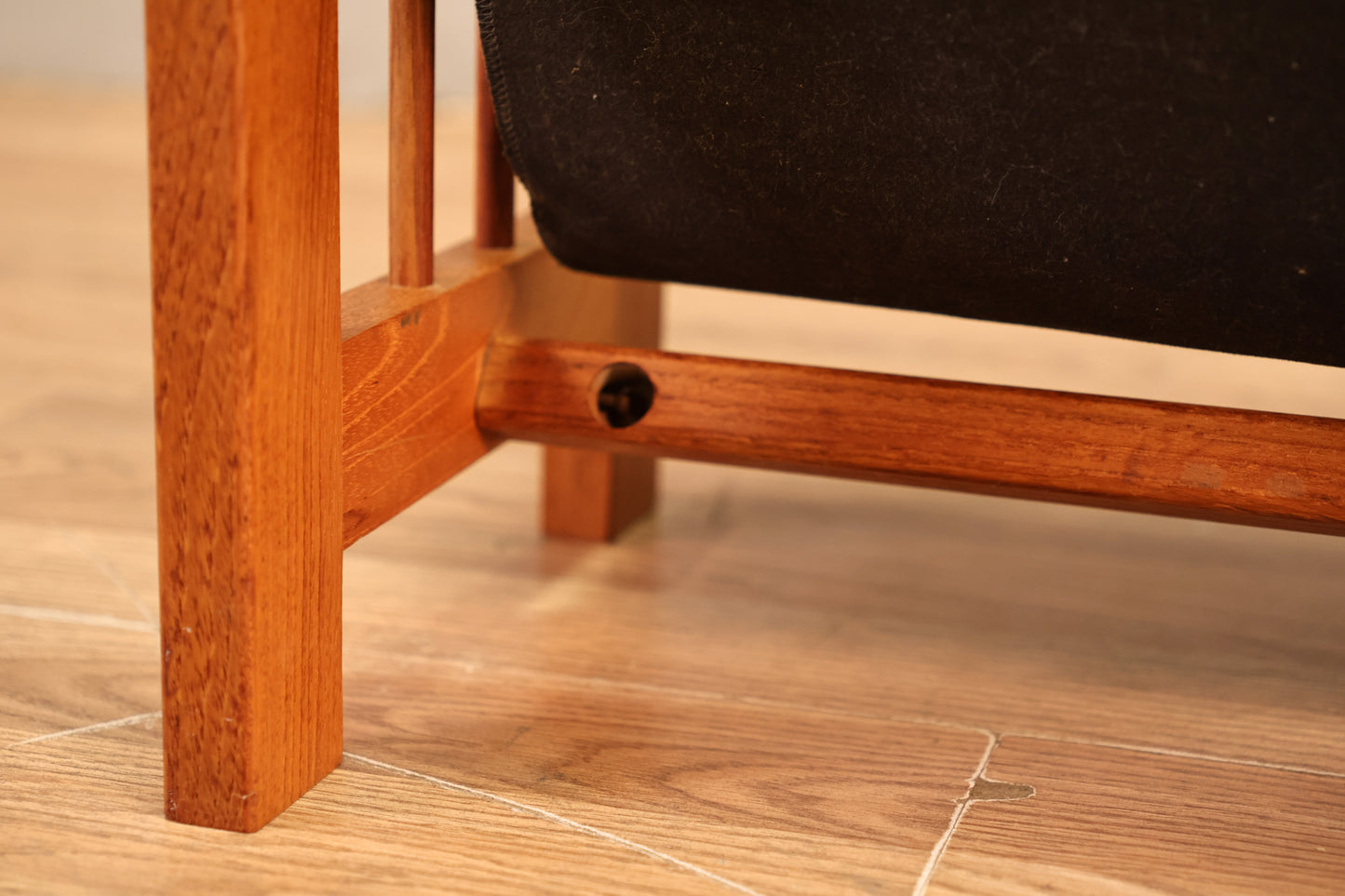 Teak Sling Magazine Rack