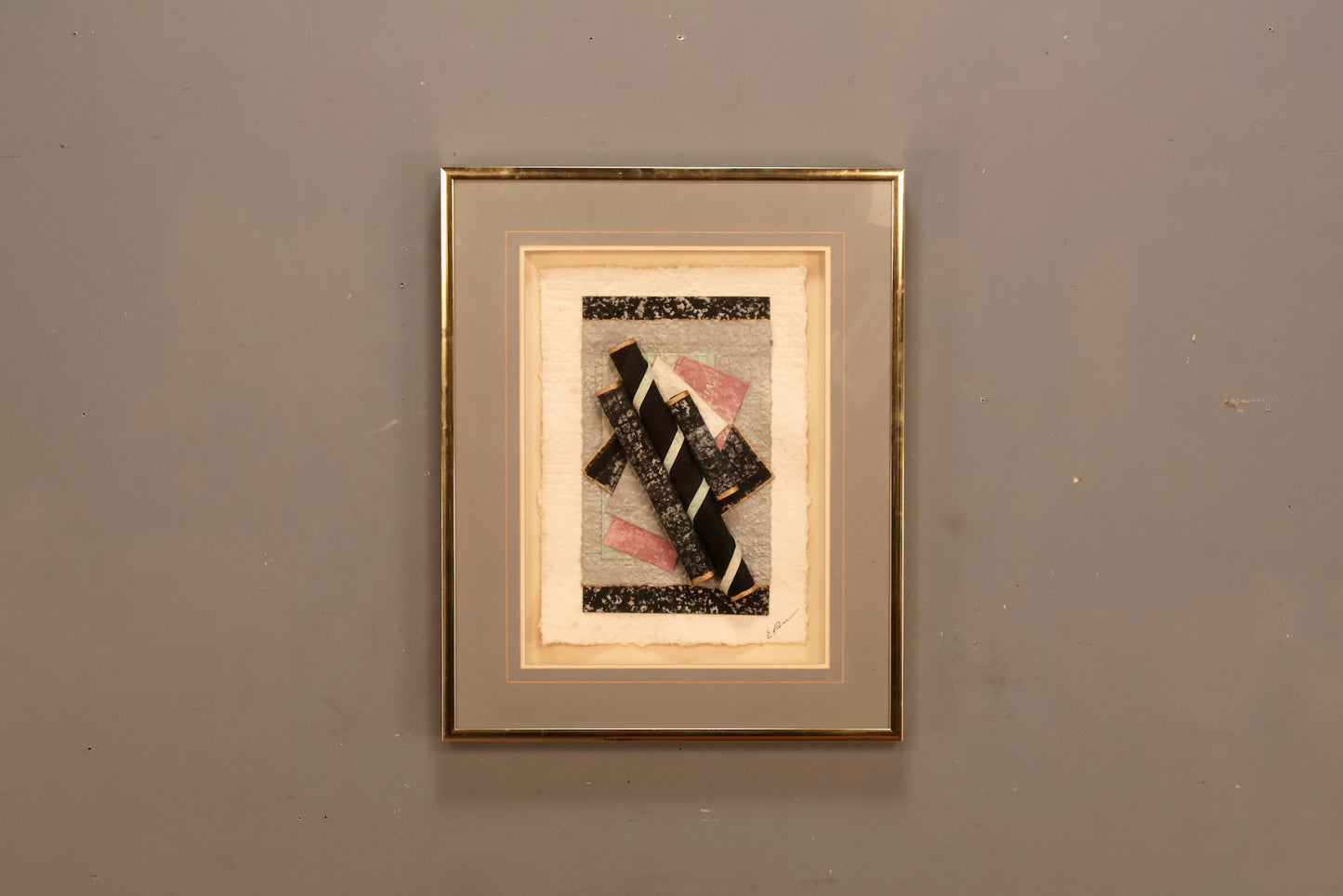 1980s "Scroll" Mixed Media Art
