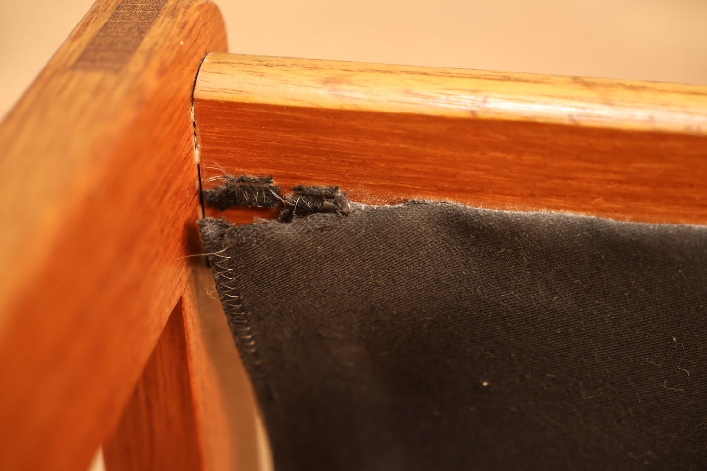 Teak Sling Magazine Rack
