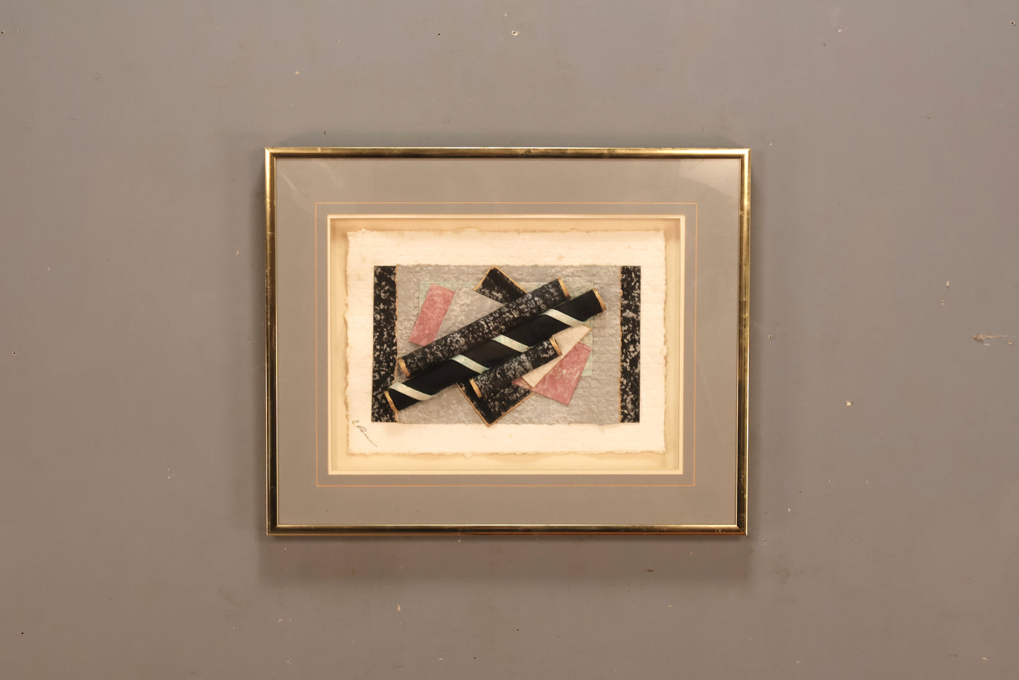 1980s "Scroll" Mixed Media Art