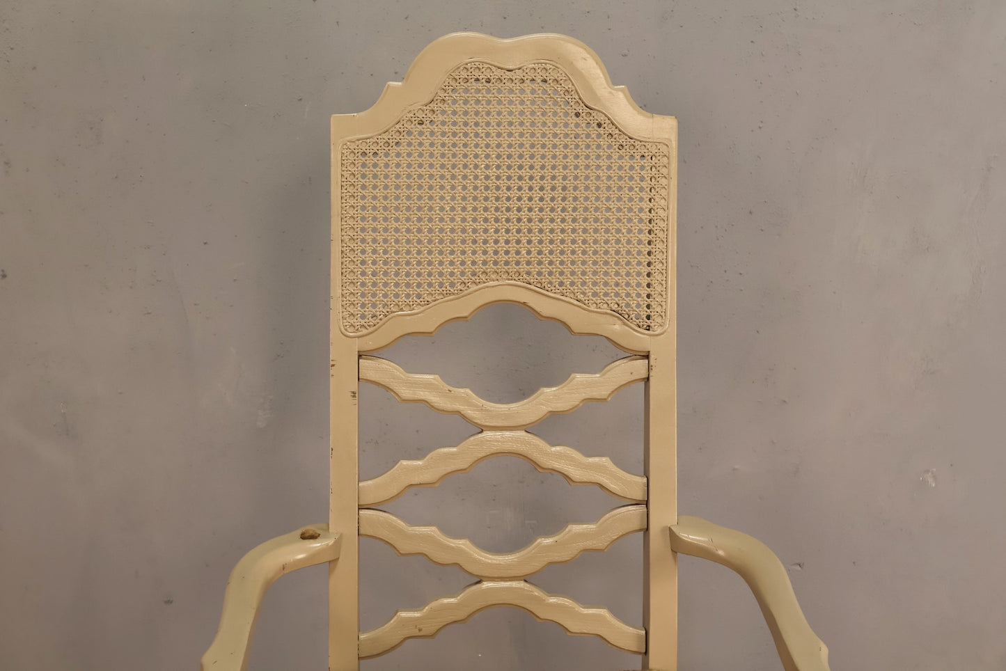 Mid Century Cane & Paisley Armchair