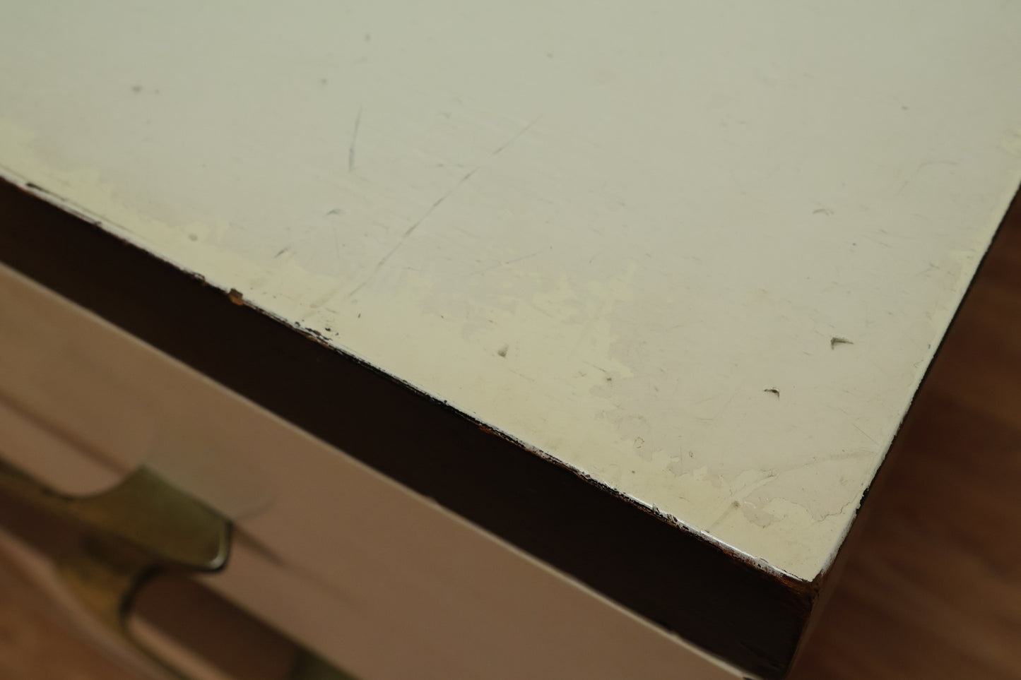 Boxy Black & White 3-Drawer Desk