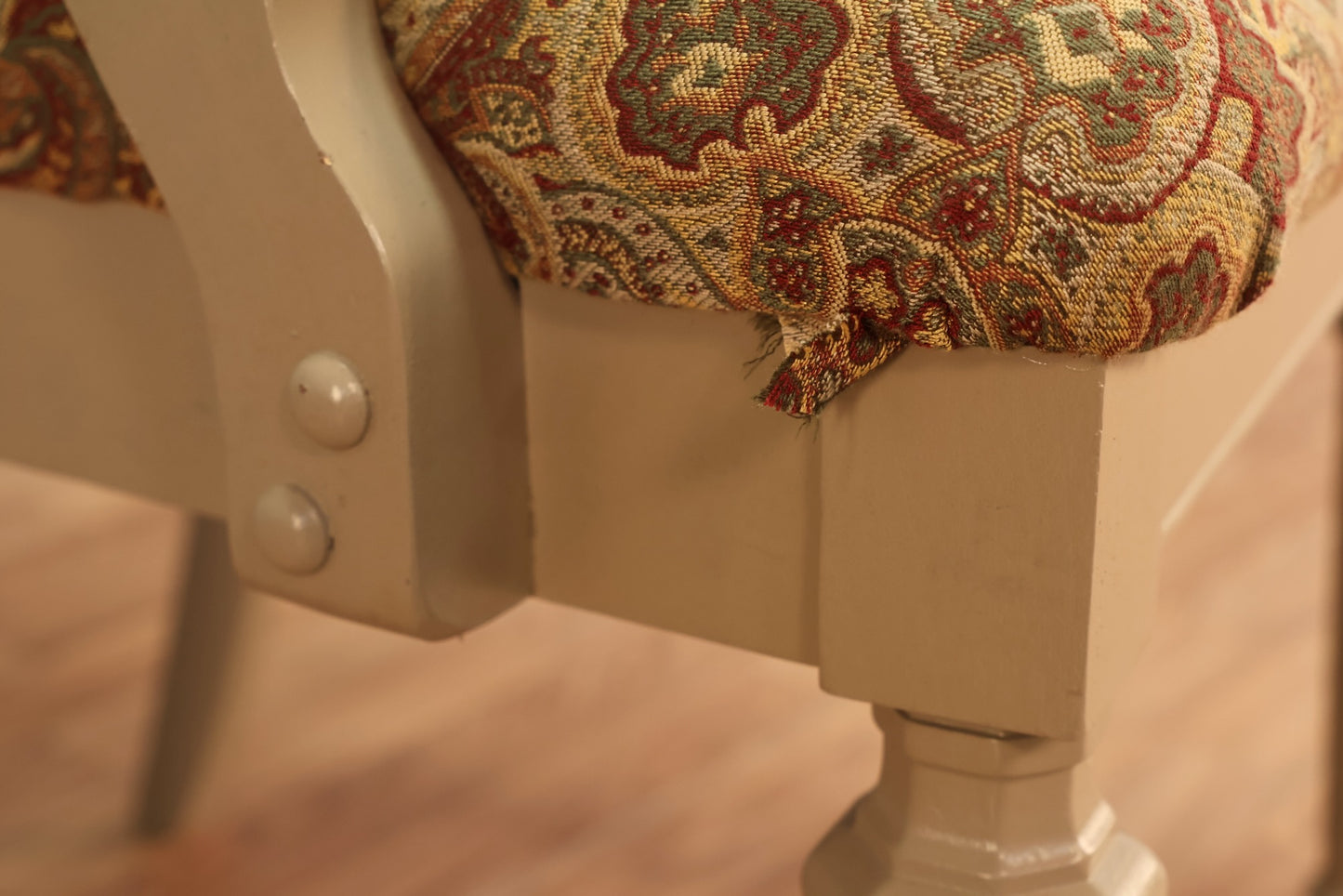 Mid Century Cane & Paisley Armchair