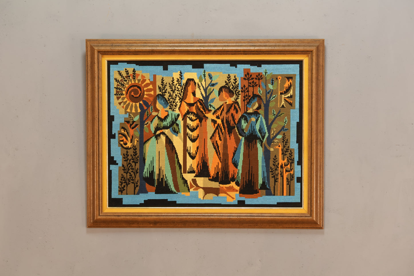 "Les Quatre Saisons" Needlepoint Art