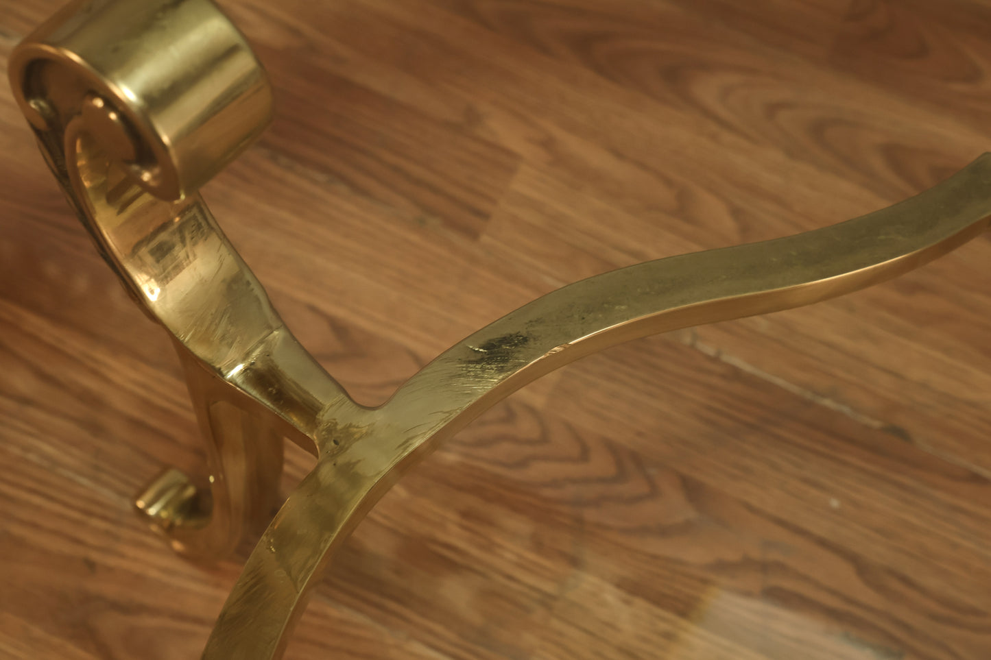La Barge Scalloped Brass & Glass Coffee Table