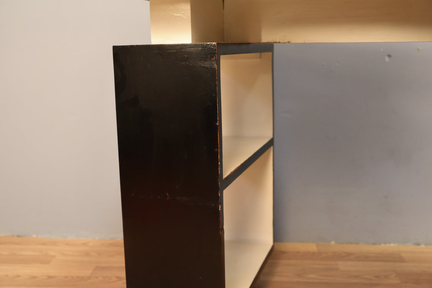 Boxy Black & White 3-Drawer Desk