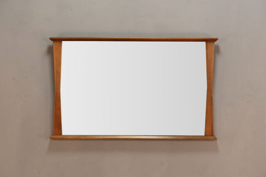 Mid Century Sculptural Walnut Mirror