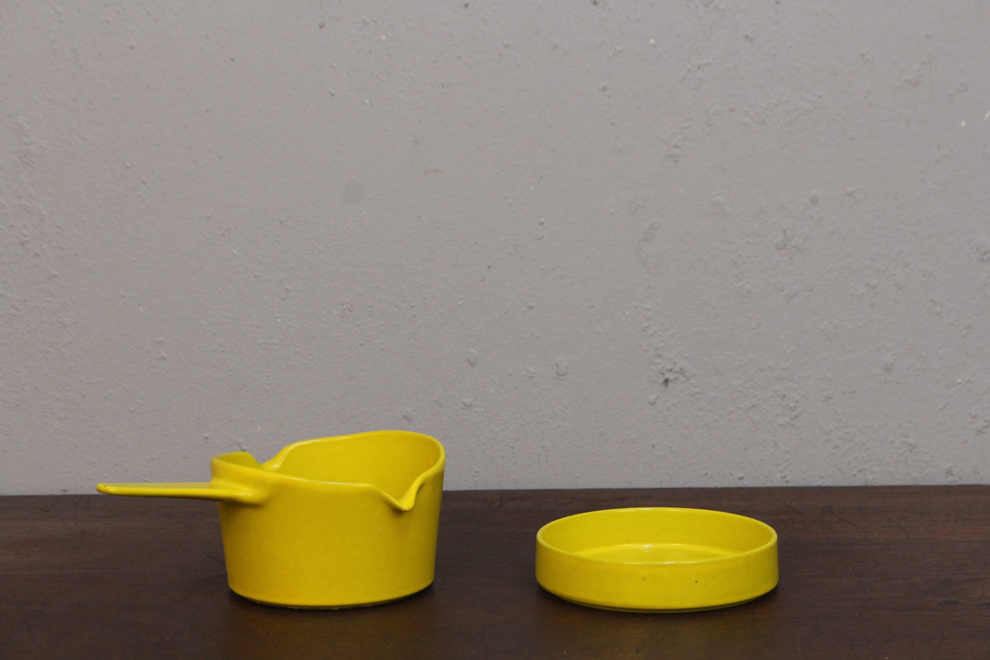Copco Cast Iron Yellow Sauce Pot & Saucer