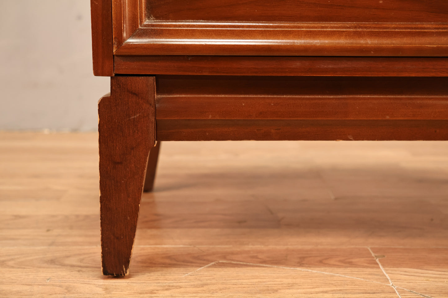Mid Century Walnut 2-Drawer Nightstand