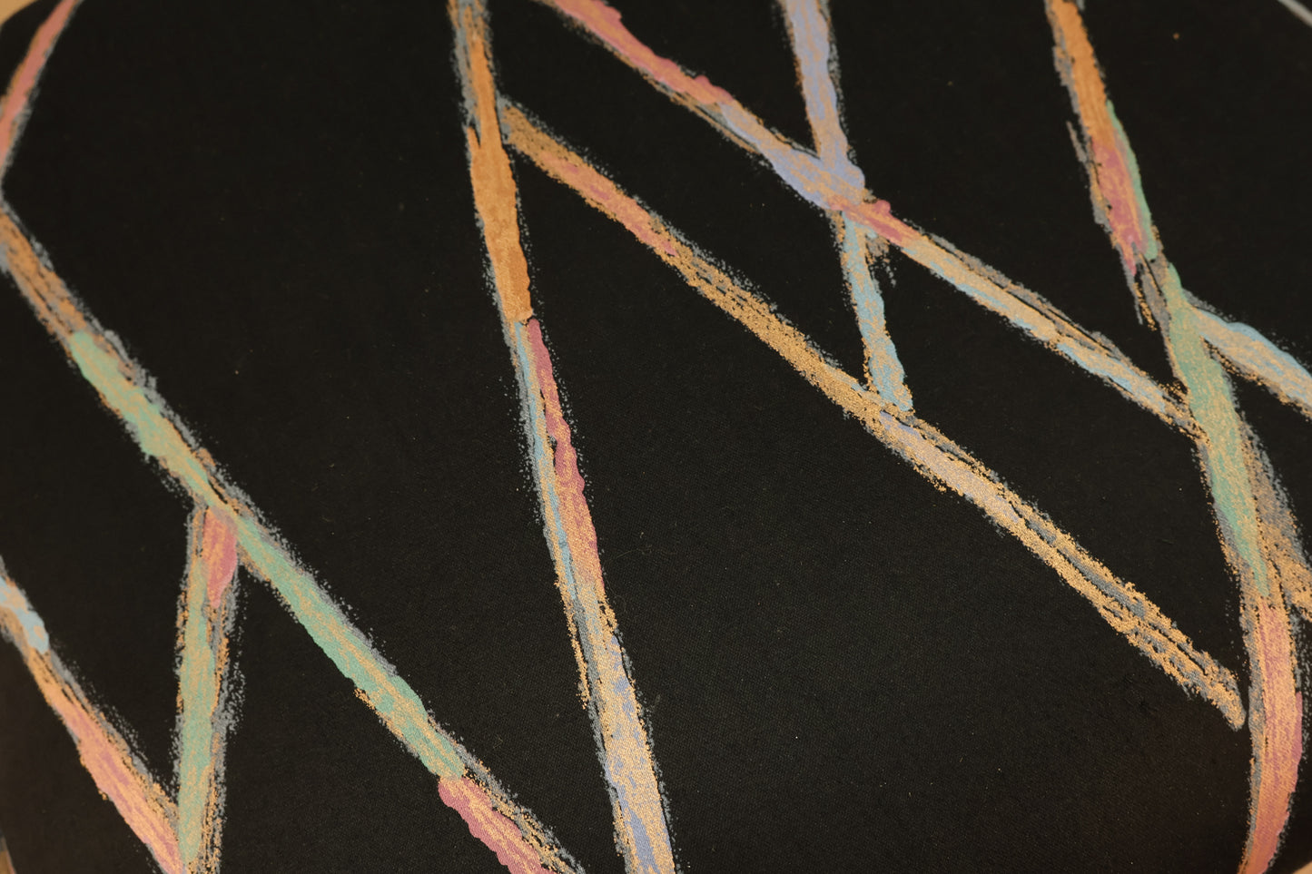 1980s Abstract Pastel Waterfall Bench