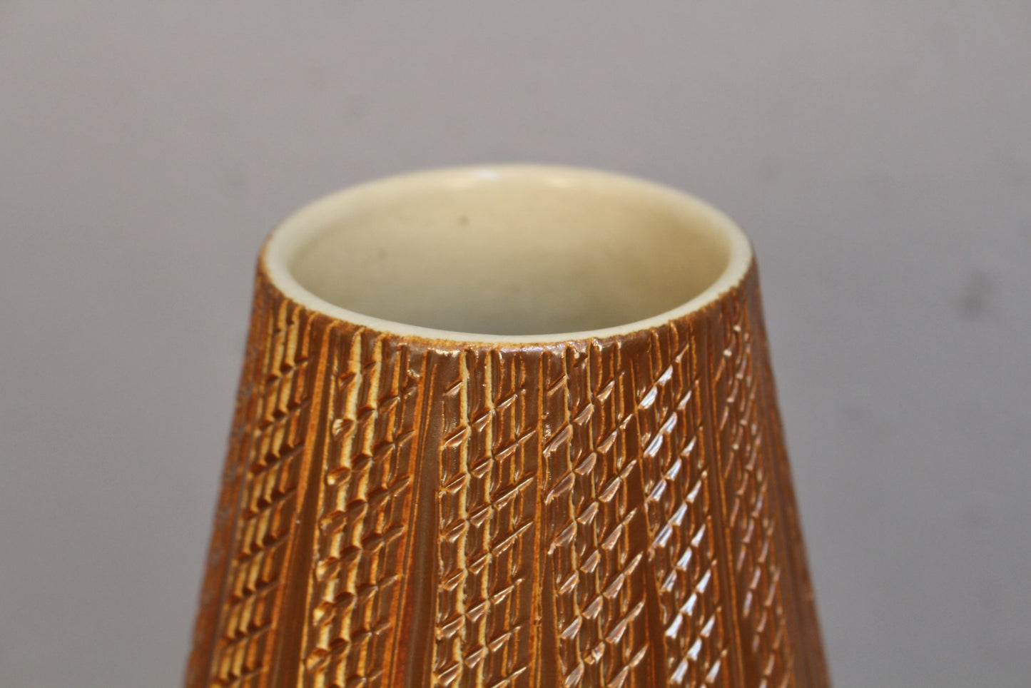 Mid Century Copper Ceramic Vase